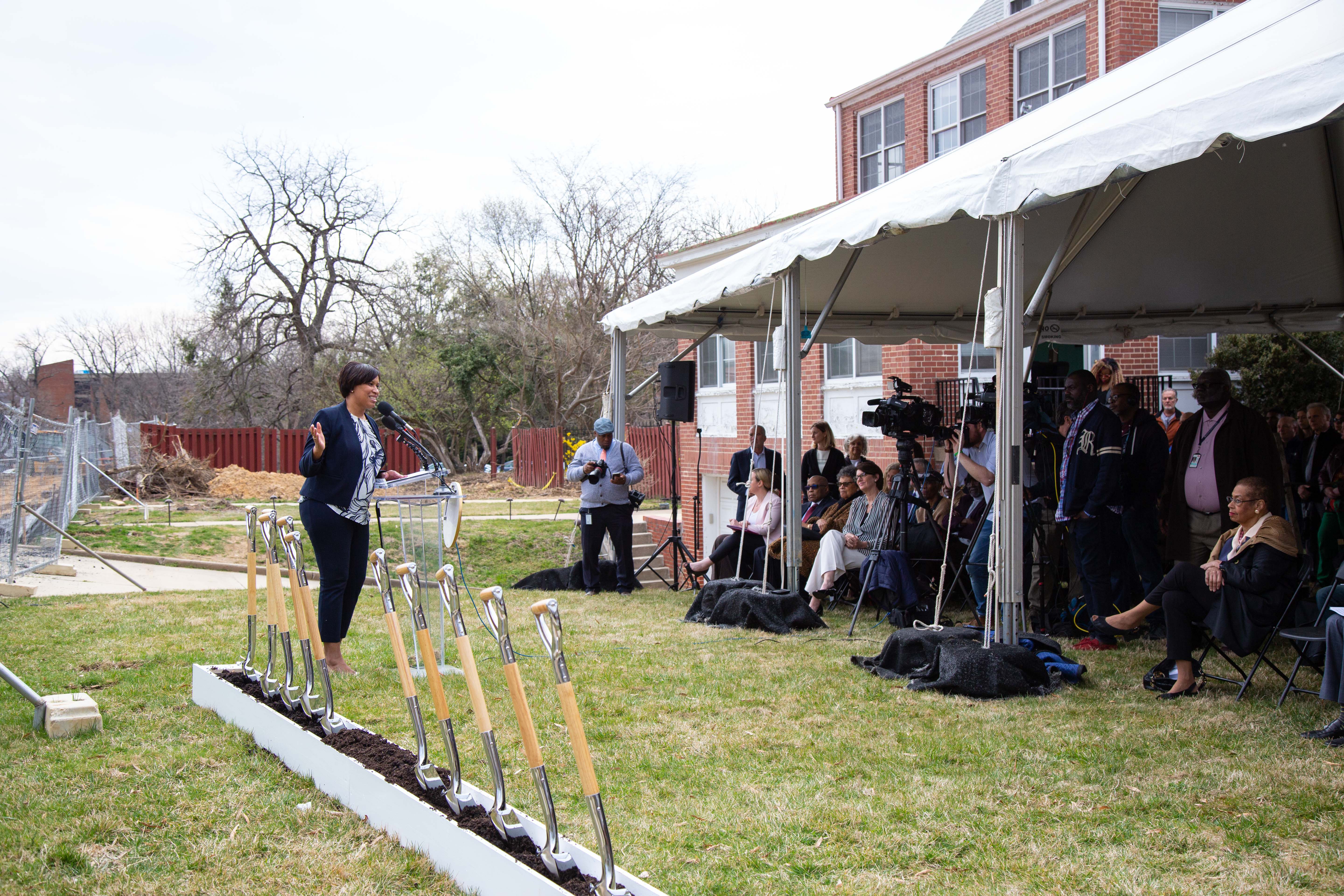 Groundbreaking for new mixed-use development in DC.